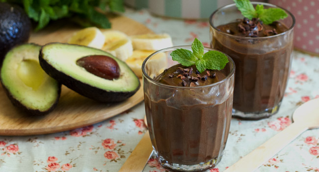 Mousse de Chocolate Amargo com Abacate