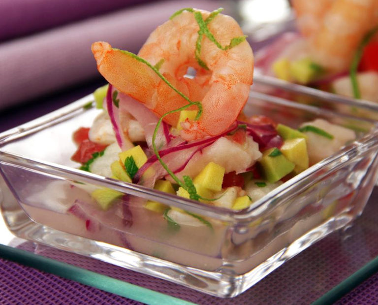 Petiscos Rápidos ceviche de camarao 