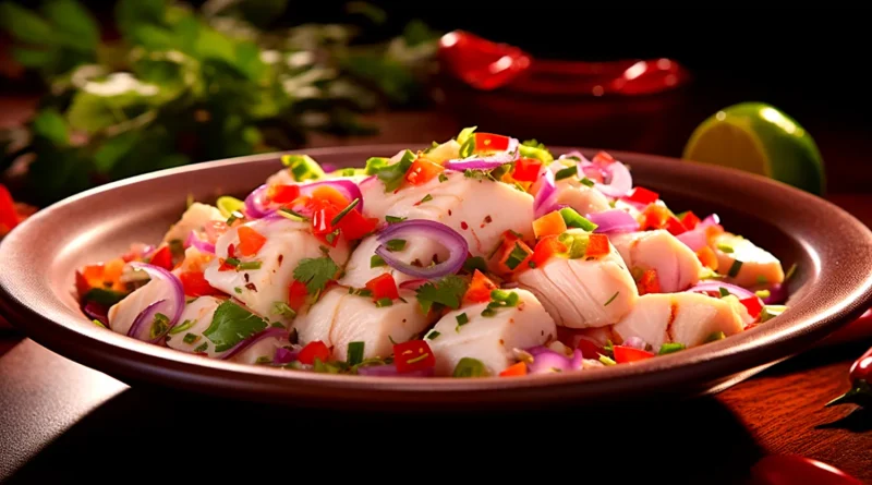 sem gluten Ceviche de Peixe Branco