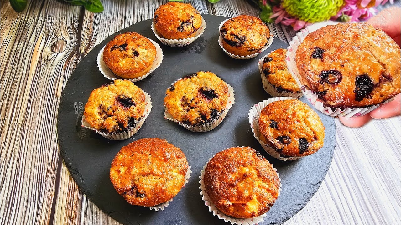 sem gluten Muffins de Mirtilo e Aveia